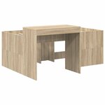 vidaXL Lit haut pour enfants avec bureau Chêne Sonoma