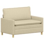 vidaXL Canapé Crème 126 x 81 x 87 5 cm Tissu