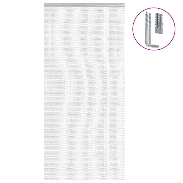 vidaXL Moustiquaire de porte à chaîne 100x212 cm aluminium