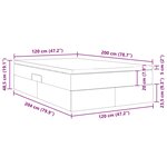 vidaXL Lit avec rangement et matelas Bleu 120 x 200 cm Polyester