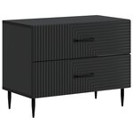 vidaXL Cabinet de chevet Noir 62 x 34 5 x 47 5 cm Bois d'ingénierie