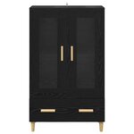 vidaXL Haut Armoire Chêne noir 70 x 31 x 115 cm Bois d'ingénierie