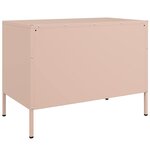 vidaXL Meubles TV 2 Pièces rose 68x39x50 5 cm acier