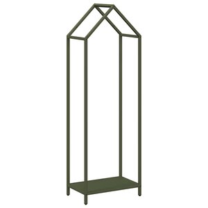 vidaXL Portant de bois chauffage vert olive 40x25x120 cm