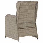 vidaXL Banc de jardin 2 Pièces Gris clair polyrotin