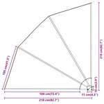 vidaXL Auvent latéral pliable de balcon Crème 210 x 210 cm