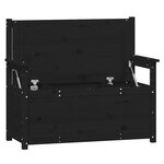 vidaXL Banc Noir 112 5x51 5x96 5 cm Bois de pin massif