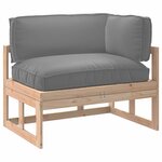 vidaXL Set de coussins de palette 3 Pièces Gris 120 x 80 x 12 cm