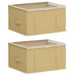 vidaXL Boîte de rangement avec fenêtre transparente 2 pc Tissu intissé