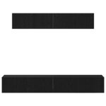 vidaXL Ensemble meuble TV 4 Pièces Chêne noir 100 x 30 x 30 cm