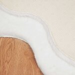 vidaXL Tapis en Fourrure Synthétique de Lapin Olite Blanc 50 x 80 cm