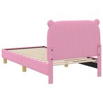 vidaXL Cadre de lit pour enfants avec tête de lit Rose 80 x 160 cm
