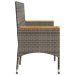 vidaXL Banc de jardin 3 places avec coussins gris résine tressée