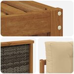 vidaXL Ensemble de canapés d'extérieur 6 pc Bois d'Acacia Massif