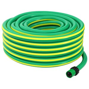 vidaXL Tuyau de jardin 5 couches Vert et jaune 12 mm PVC