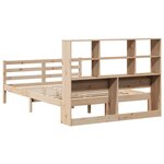 vidaXL Lit bibliothèque sans matelas 150x200 cm bois massif de pin