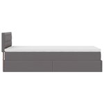 VidaXL Lit ottoman avec matelas gris 100x200 cm similicuir