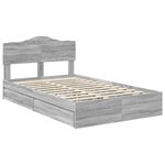 vidaXL Lit de Rangement Gris Sonoma 120 x 200 cm Bois d'ingénierie
