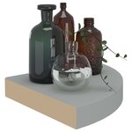 vidaXL Étagères d'angle flottantes 4 Pièces gris 25x25x3 8 cm MDF