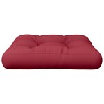 vidaXL Coussin de palette rouge bordeaux 60x60x12 cm tissu
