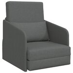 vidaXL Sofa Lit au Sol 2-en-1 Gris Foncé 65x80x83 cm Tissu