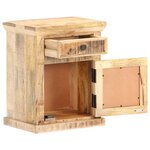 vidaXL Table de chevet 40x30x50 cm Bois de manguier et canne naturelle