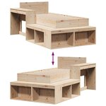 vidaXL Cadre de lit sans matelas 90x200 cm bois de pin massif