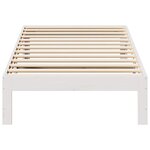 vidaXL Cadre de lit sans matelas blanc 90x200 cm bois de pin massif