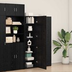 vidaXL Haut Armoire 2 Pièces Chêne noir 50 x 42 5 x 185 cm