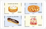 Carnet de 12 timbres - Pâtisseries françaises - Lettre verte