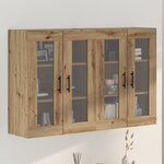 vidaXL Armoires murales 2 Pièces en chêne artisan 69 5x34x90 cm en bois d'ingénierie