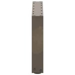 vidaXL Pieds de table basse en U  2 pièces  acier naturel  50 x (30-31) cm