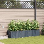 vidaXL Jardinières de jardin 1 pc Gris clair 160 x 40 x 37.5 cm