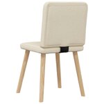 vidaXL Chaises à manger lot de 4 crème tissu
