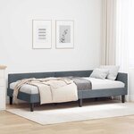vidaXL Cadre de lit d'angle Gris foncé 100 cm x 200 cm