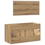 vidaXL Armoire de salle de bain avec miroir chêne artisanal