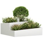 vidaXL Cache-pot de jardin Blanc 100 x 100 x 50 cm