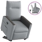 vidaXL Fauteuil inclinable Gris clair Tissu