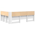 vidaXL Tête de lit de rangement Blanc 160 cm Bois d'ingénierie