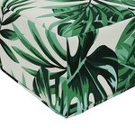 vidaXL Coussin de canapé d'extérieur Motif feuille 80 x 80 x 8 cm