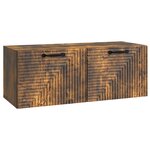 vidaXL Meuble TV mural Chêne fumé 78 5 x 31 x 30 cm Bois d'ingénierie