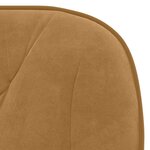 vidaXL Chaise pivotante de bureau Marron Velours