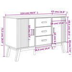 vidaXL Buffet OLDEN marron 114x43x73 5 cm bois massif de pin