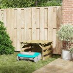 vidaXL Garage pour robot tondeuse Marron 84 x 80 x 56 cm Pin imprégné