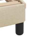 vidaXL Cadre de lit avec tête de lit Dover crème 80x200cm tissu