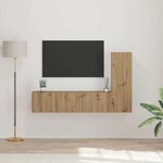 vidaXL Ensemble meuble TV 3 Pièces chêne artisanal 150.5 x 30 x 90 cm