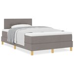 vidaXL Lit boxspring avec matelas Taupe 120 x 200 cm tissu