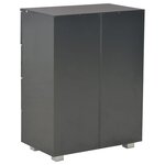 vidaXL Buffet Noir brillant 60x35x80 cm Bois d'ingénierie