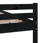 vidaXL Cadre de lit Noir Bois massif 120x200 cm