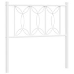 vidaXL Tête de lit métal blanc 80 cm
